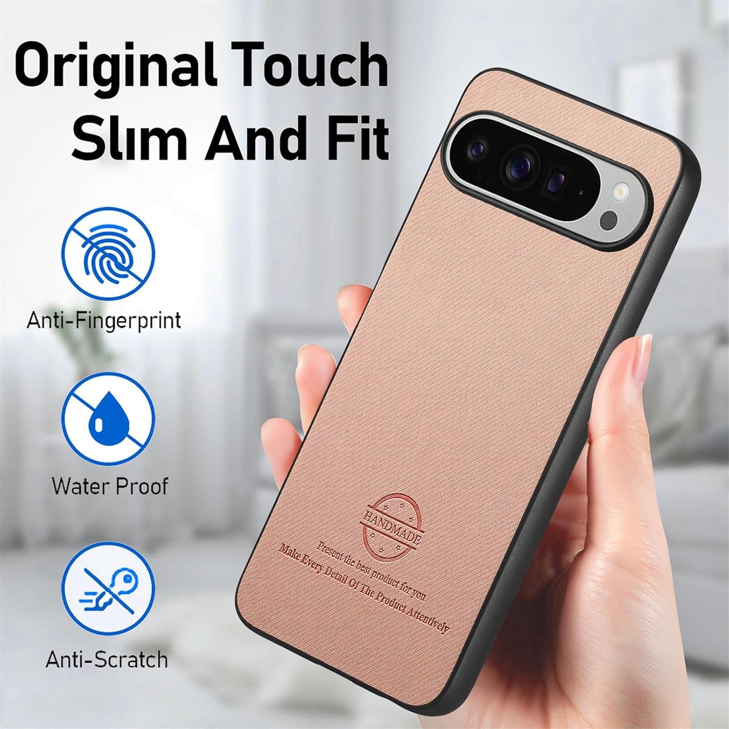 iTape Twill Phone Case for Google Pixel 9 Pro XL, Shockproof Ultra-thin Phone Case, Supports Wireless Charging Green