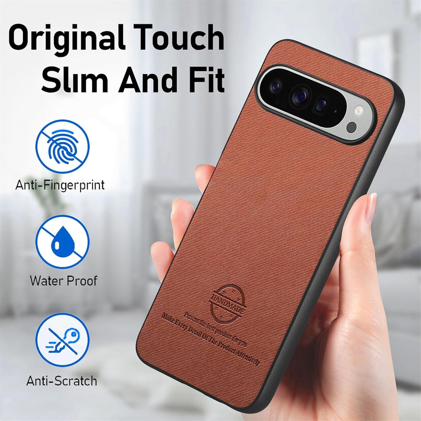 iTape Twill Phone Case for Google Pixel 9 Pro XL, Shockproof Ultra-thin Phone Case, Supports Wireless Charging Green