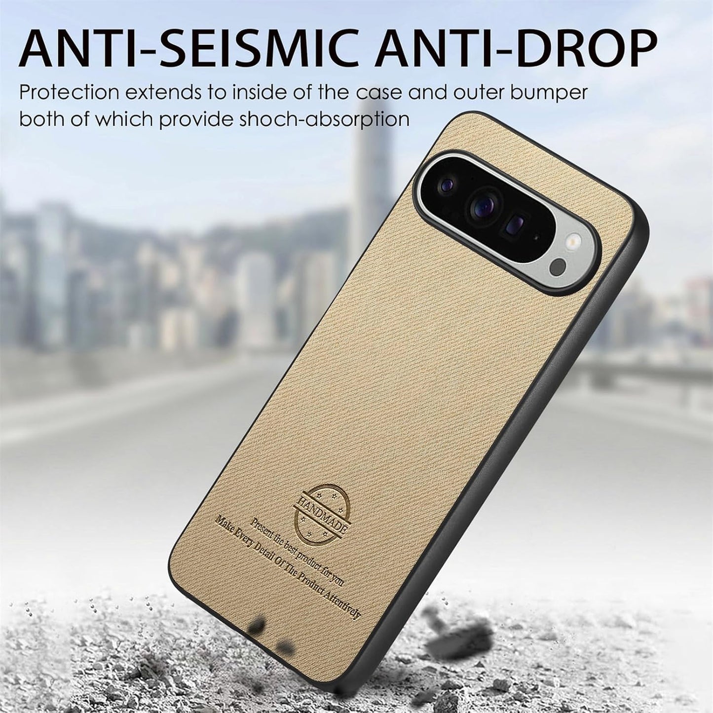 iTape Twill Phone Case for Google Pixel 9 Pro XL, Shockproof Ultra-thin Phone Case, Supports Wireless Charging Green