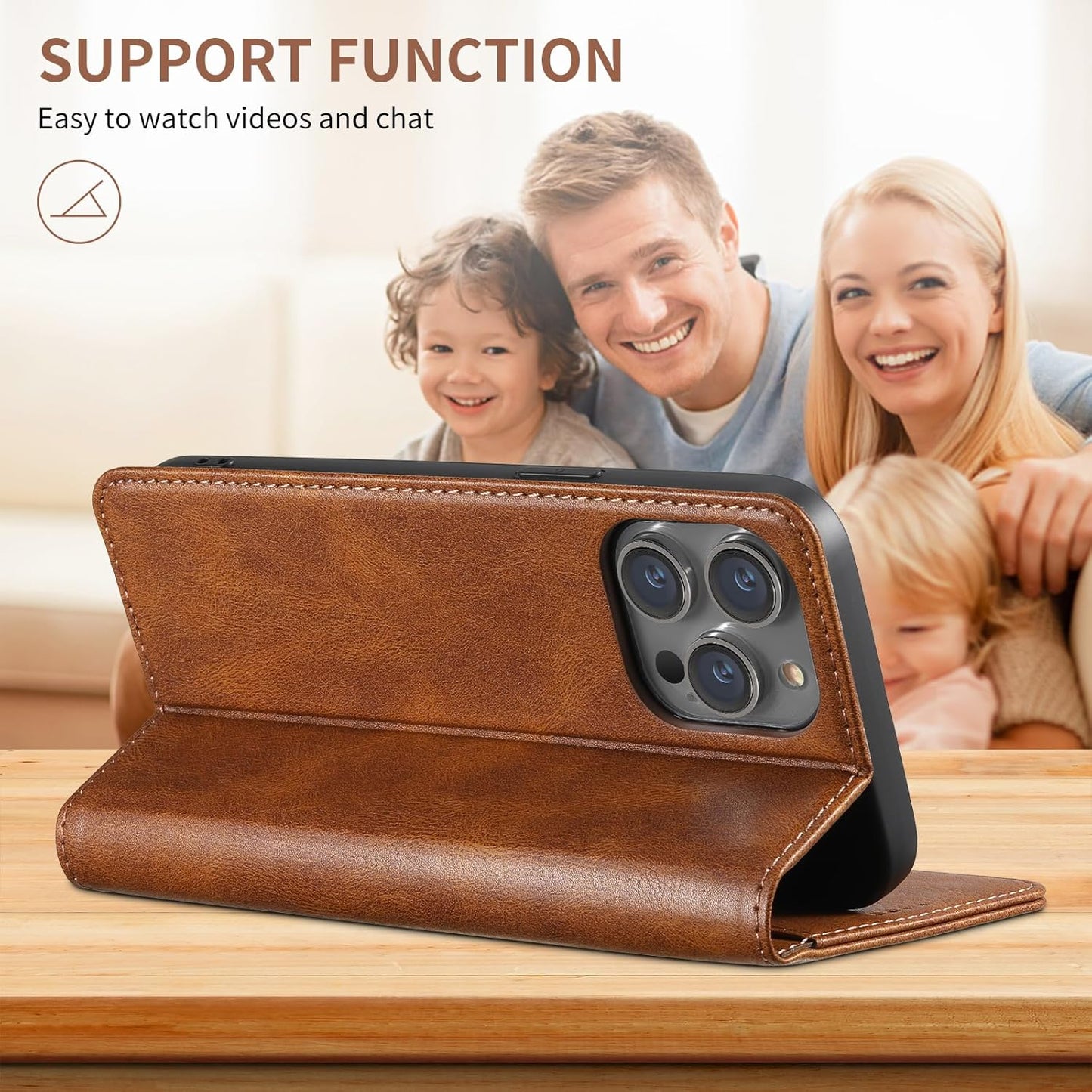 Wallet case for iPhone 13 Pro max, magnetic closure leather case, leather flip folio case holds up shockproof phone case Blue