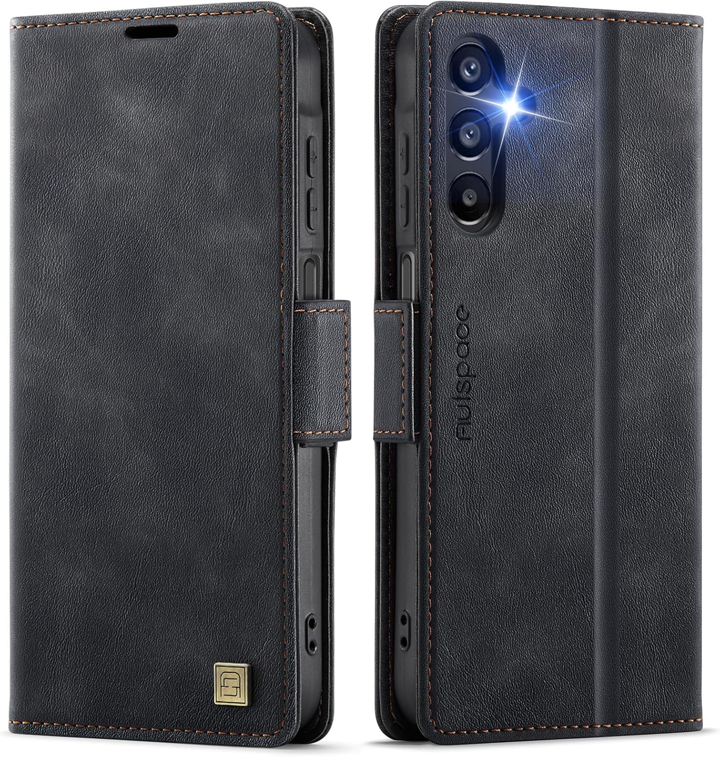 iTape Soft leather wallet case for Samsung Galaxy A14, RFID (anti-theft), wallet card slot flip cover stand for Samsung Galaxy A14 Support wireless charging Blue