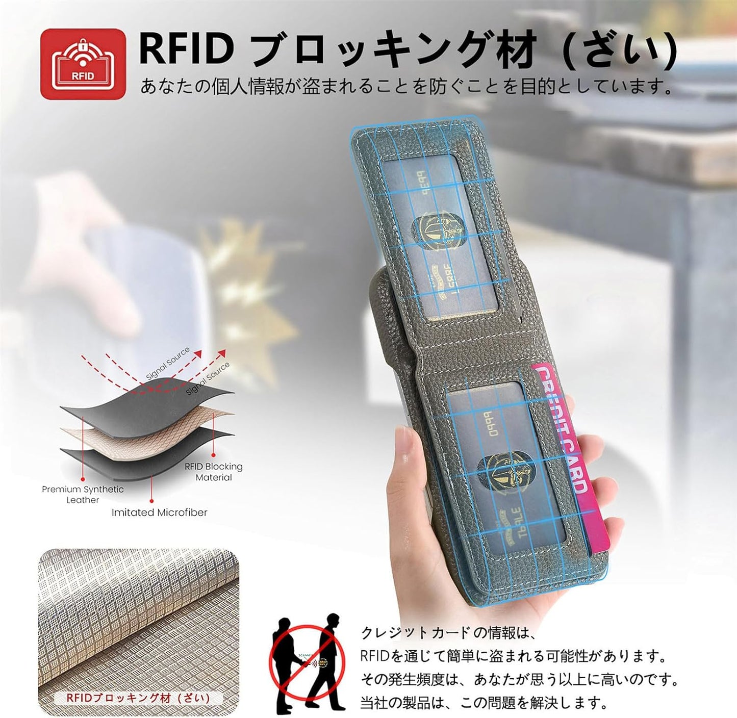 iTape 2 in 1 Wallet Phone Case for Fujitsu arrows We2, Shockproof Ultra-thin Phone Case, RFID Anti-theft Wallet Pink