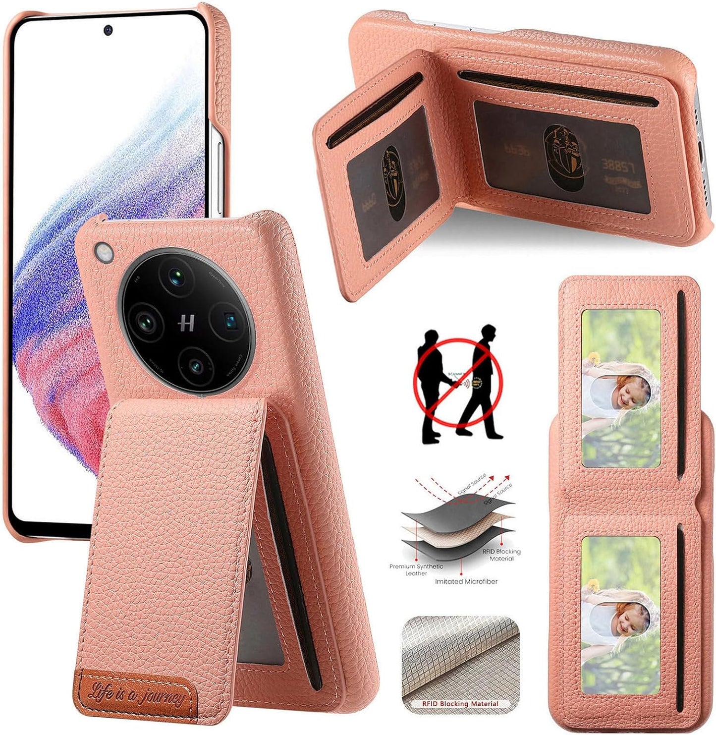 iTape 2 in 1 Wallet Phone Case for OPPO Find X8 Pro, Shockproof Ultra-thin Phone Case, RFID Anti-theft Wallet Brown