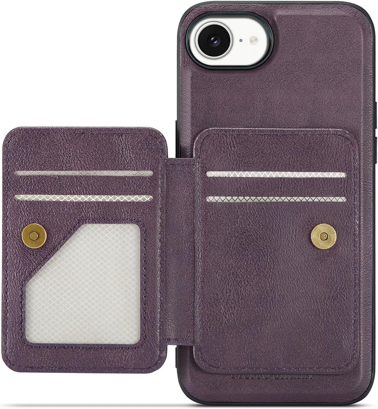 Magnetic Leather Phone Case for iPhone 16E, (RFID) Card Slot Wallet Flip Folding Stand, Wireless Charging Phone Case for iPhone 16E(RFID) Green