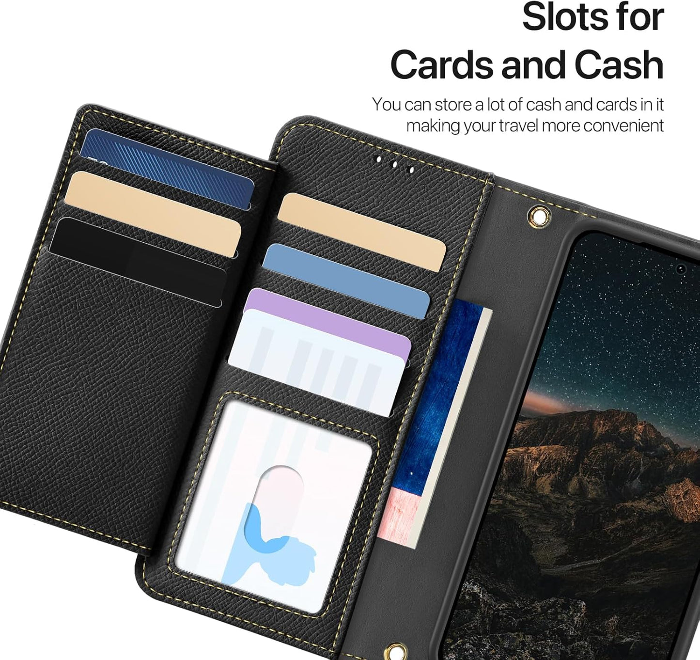 iTape Two-in-one magnetic mobile phone case for Samsung Galaxy S25 Edge, wallet-style mobile phone case with silicone shockproof protective shell supports wireless charging Light Blue