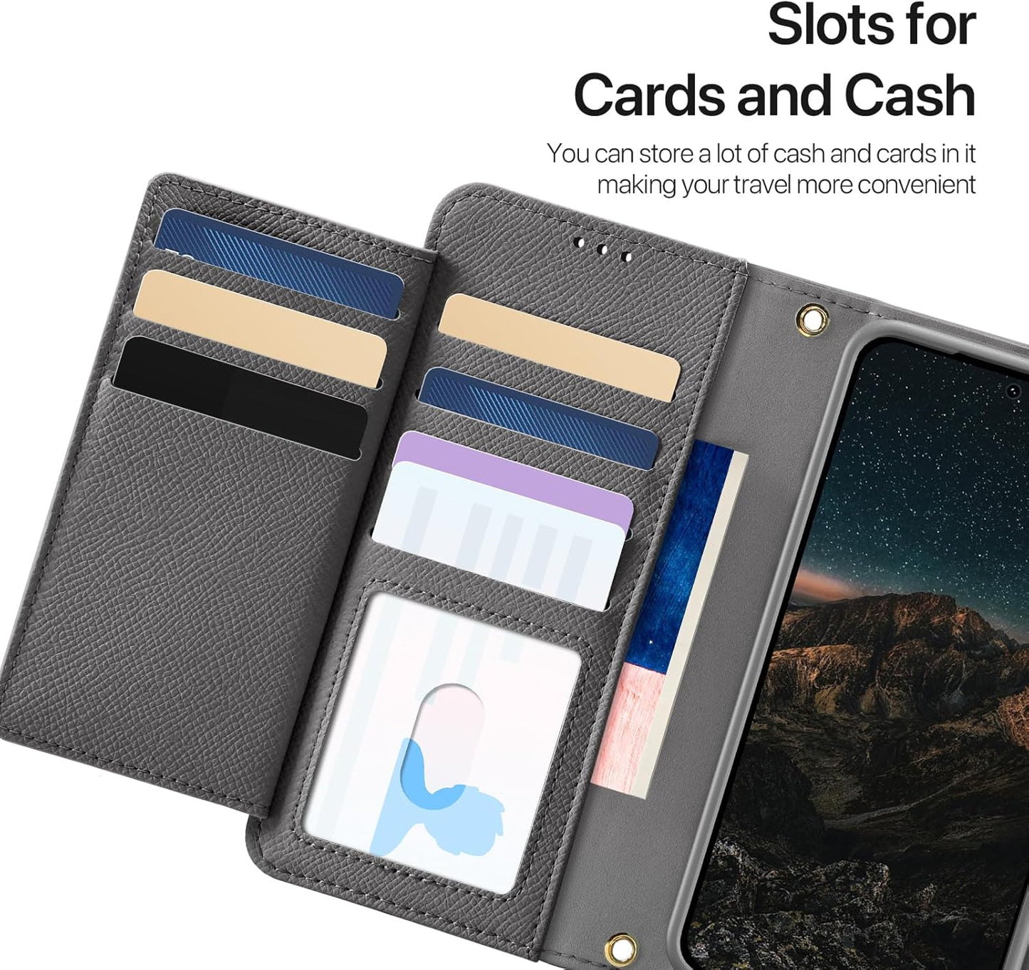 iTape Two-in-one magnetic mobile phone case for Samsung Galaxy S25 Edge, wallet-style mobile phone case with silicone shockproof protective shell supports wireless charging Light Blue