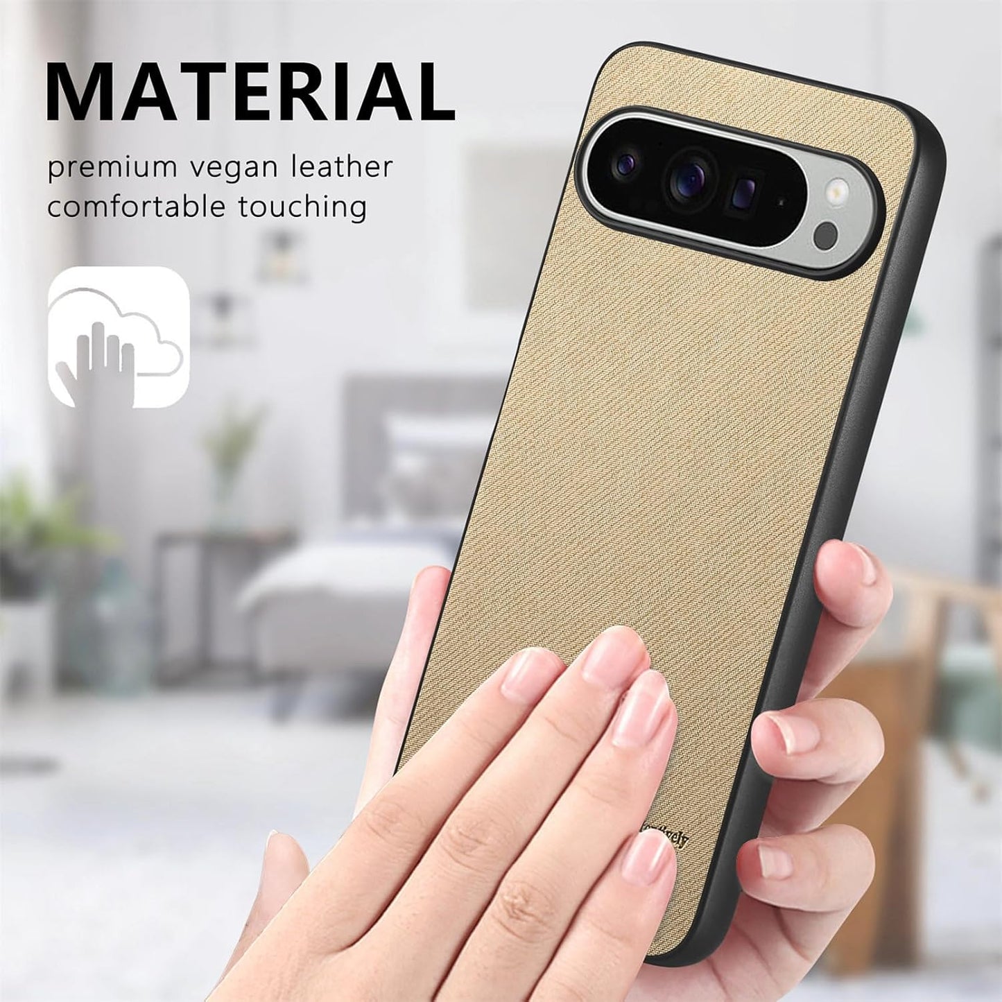 iTape Twill Phone Case for Google Pixel 9 Pro XL, Shockproof Ultra-thin Phone Case, Supports Wireless Charging Green
