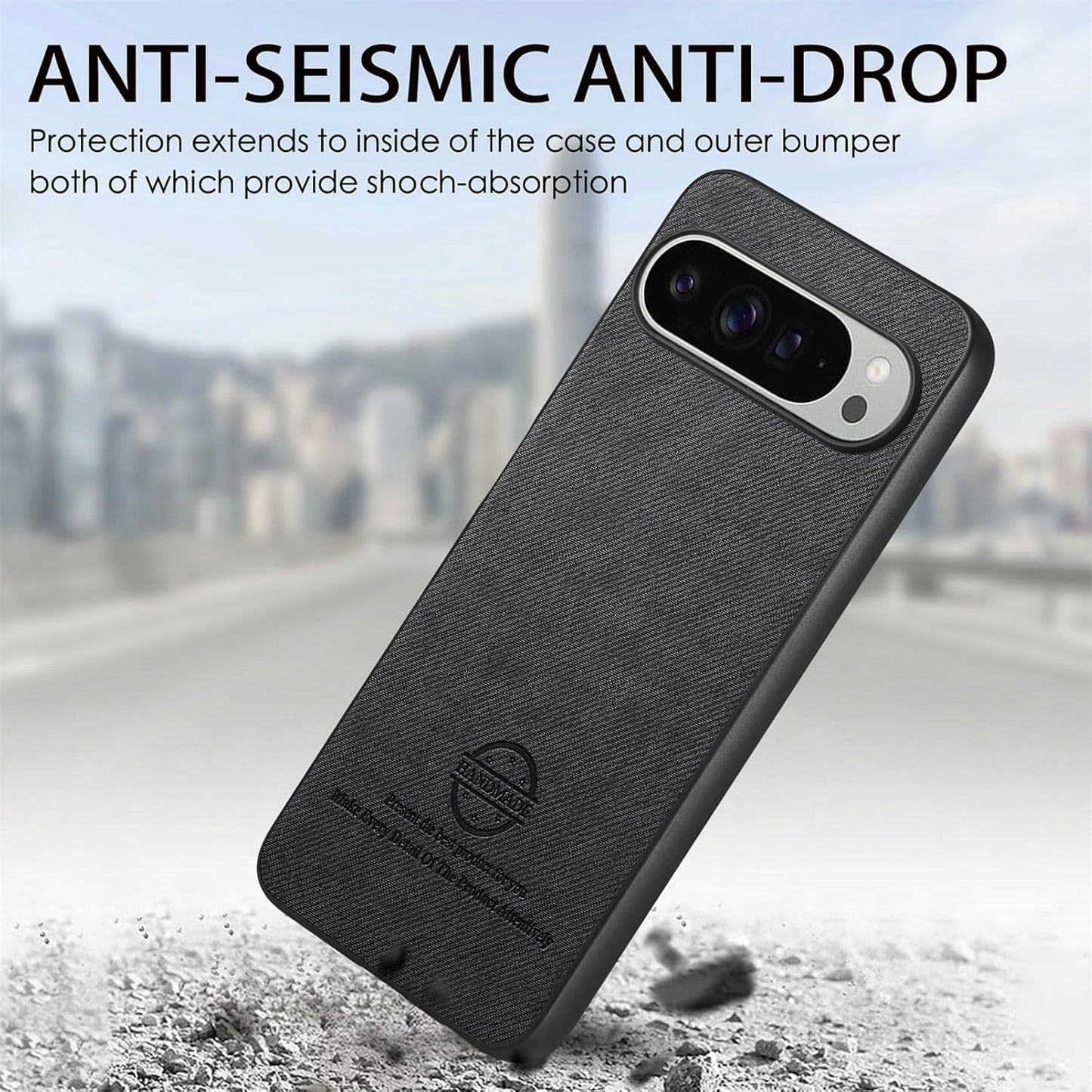 iTape Twill Phone Case for Google Pixel 9 Pro XL, Shockproof Ultra-thin Phone Case, Supports Wireless Charging Green