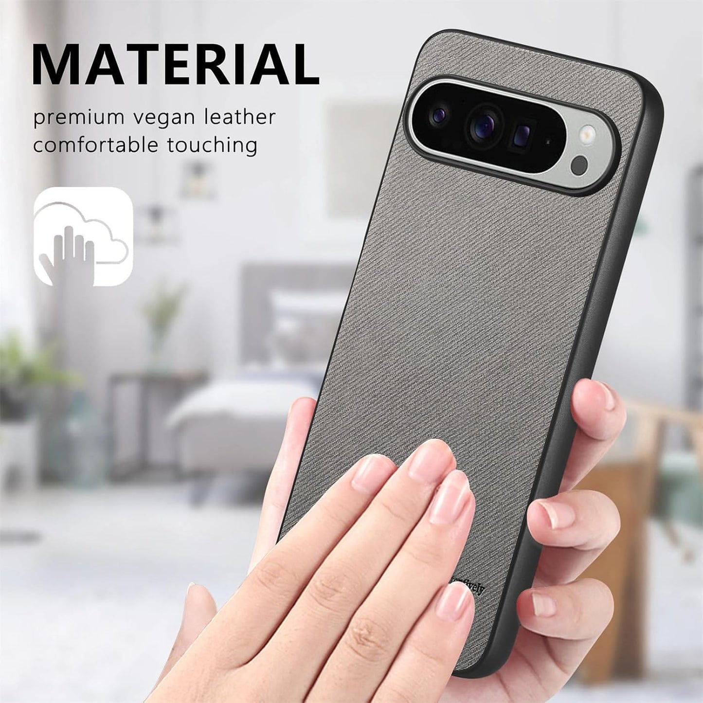 iTape Twill Phone Case for Google Pixel 9 Pro XL, Shockproof Ultra-thin Phone Case, Supports Wireless Charging Green