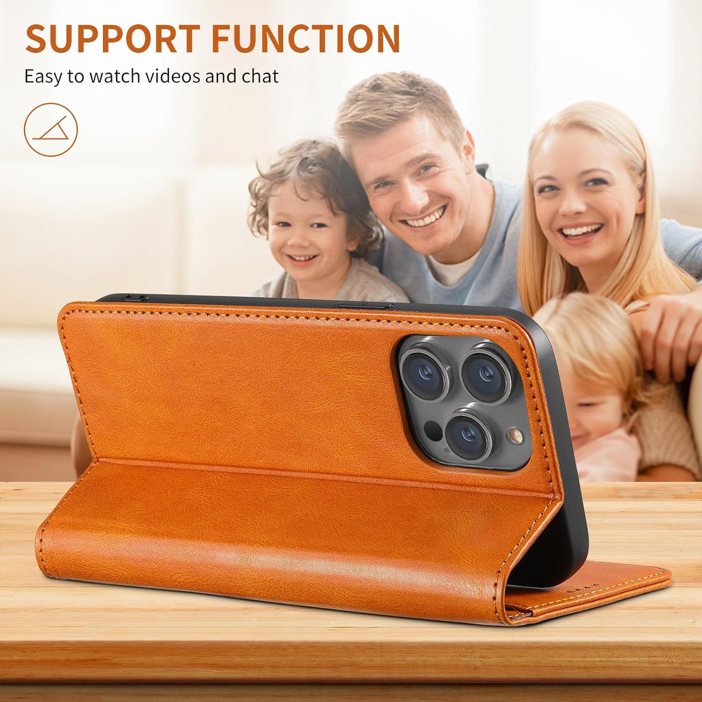Wallet case for iPhone 13 Pro max, magnetic closure leather case, leather flip folio case holds up shockproof phone case Blue