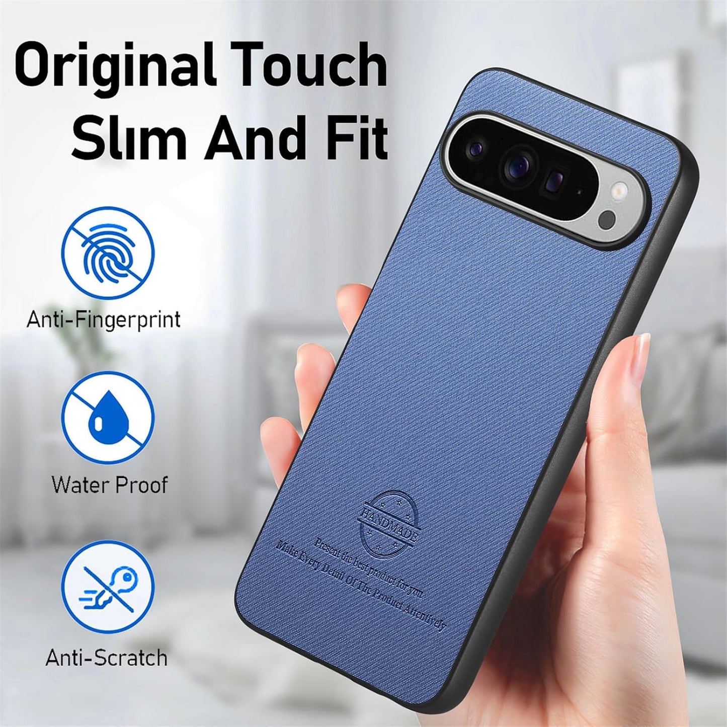 iTape Twill Phone Case for Google Pixel 9 Pro XL, Shockproof Ultra-thin Phone Case, Supports Wireless Charging Green