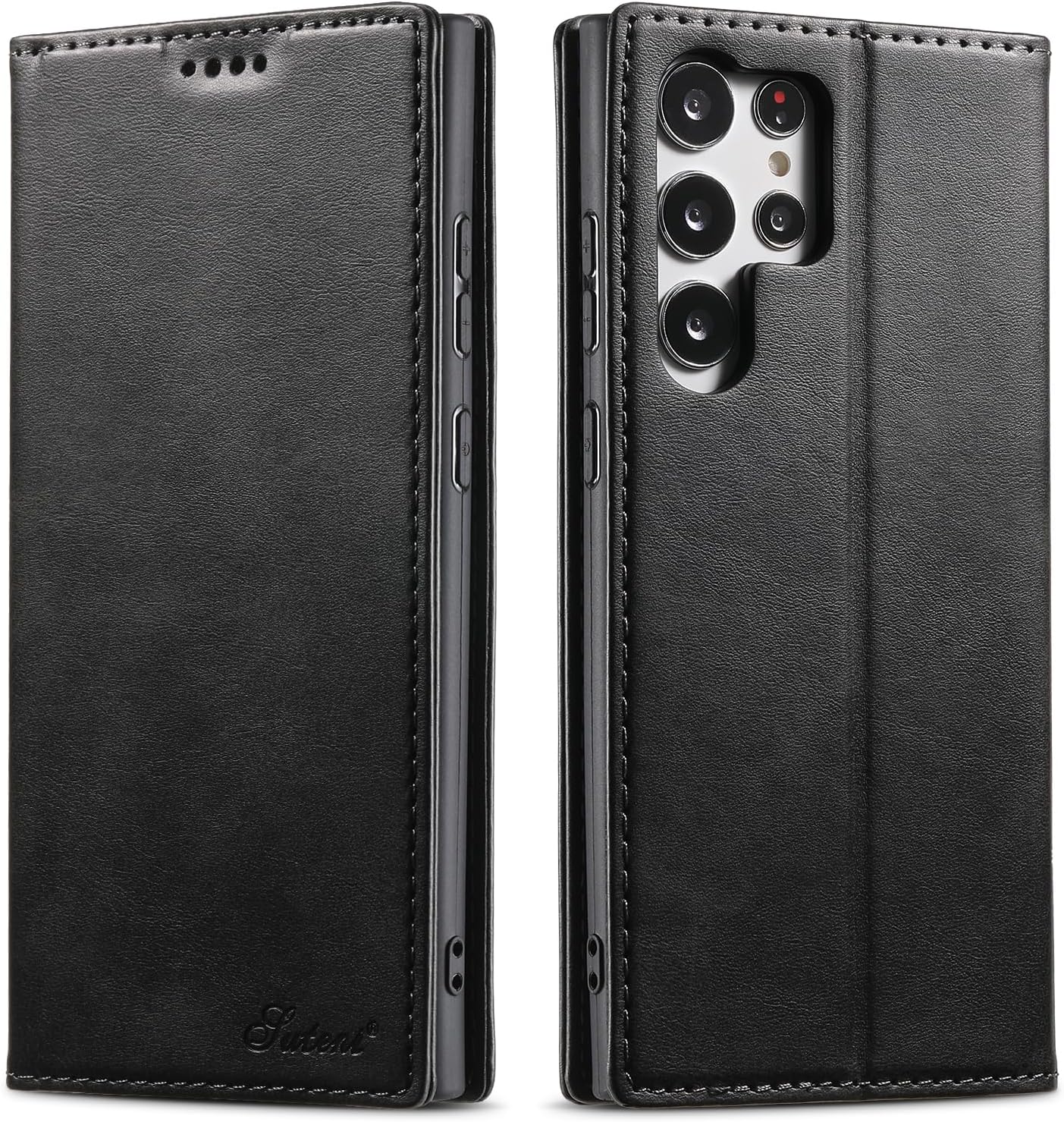iTape Wallet phone case for Samsung Galaxy S24 Ultra, magnetic flip cover stand, leather phone case for Samsung Galaxy S24 Ultra Leather phone case Red