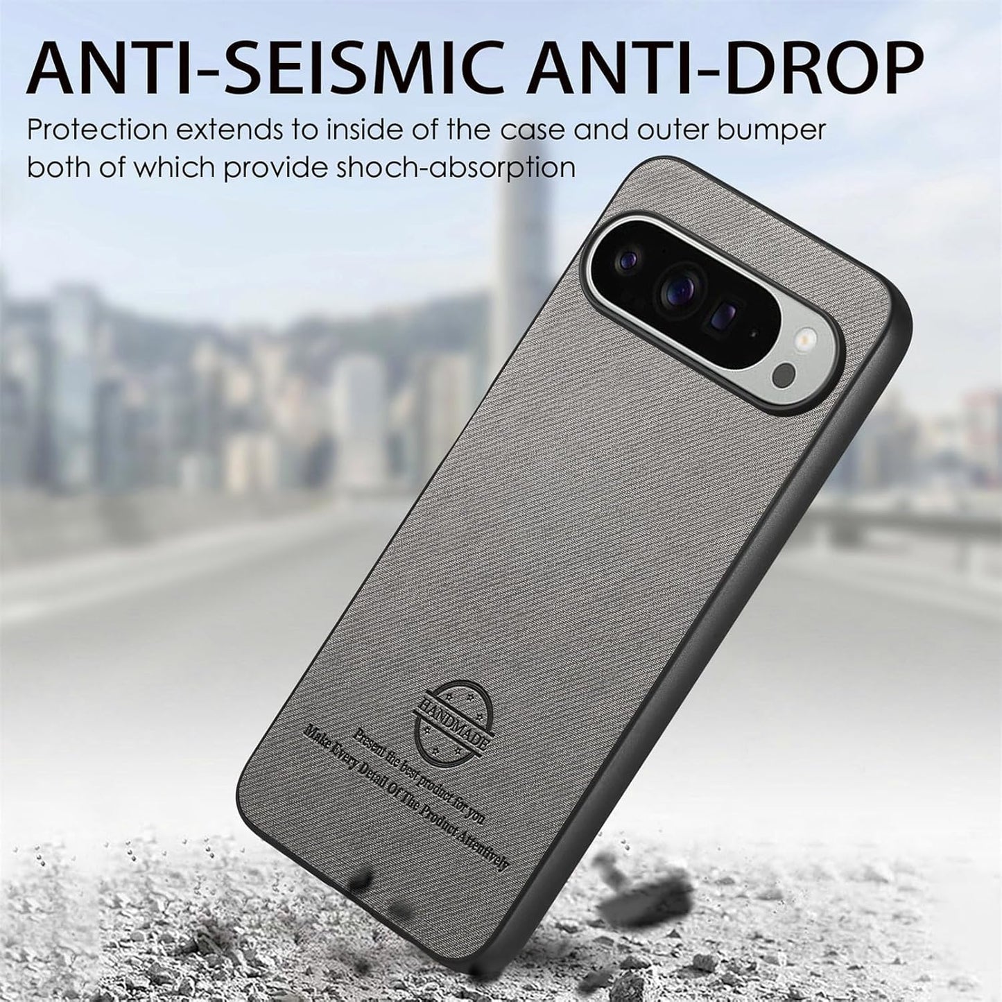 iTape Twill Phone Case for Google Pixel 9 Pro XL, Shockproof Ultra-thin Phone Case, Supports Wireless Charging Green