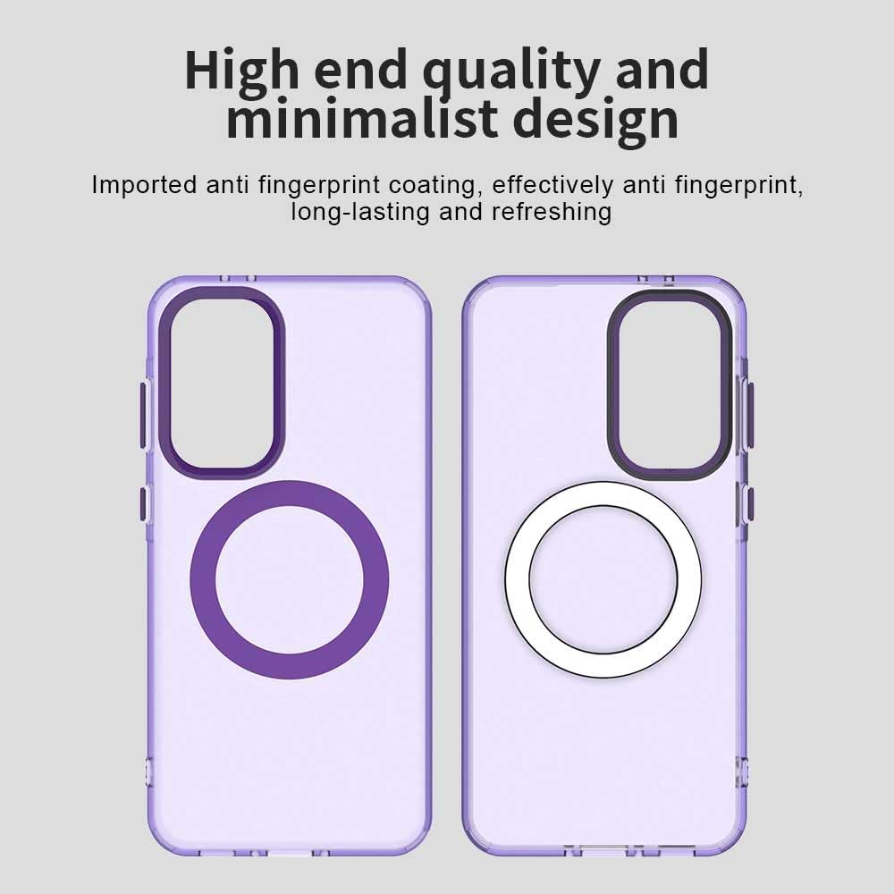 iTape TPU magnetic candy color mobile phone case for Samsung Galaxy A56 5G, supports wireless charging, four-corner airbag protection, military anti-fall mobile phone case Orange