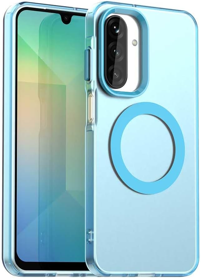 iTape TPU magnetic candy color mobile phone case for Samsung Galaxy A26 5G, supports wireless charging, four-corner airbag protection, military anti-fall mobile phone case Purple