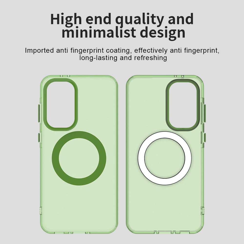 iTape TPU magnetic candy color mobile phone case for Samsung Galaxy A56 5G, supports wireless charging, four-corner airbag protection, military anti-fall mobile phone case Orange