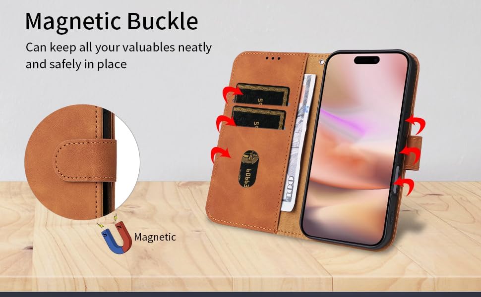 iTape Mobile phone case compatible with Samsung Galaxy S25 Edge. Soft touch flip holder credit card slot wallet phone case, shockproof and drop-proof Black