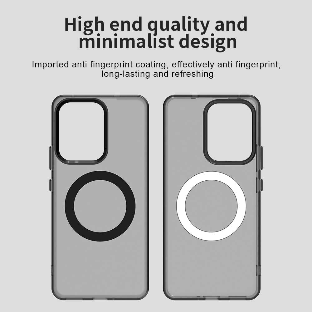 iTape TPU magnetic candy color mobile phone case for OPPO Reno 13F 5G, supports wireless charging, four-corner airbag protection, military anti-fall mobile phone case Red