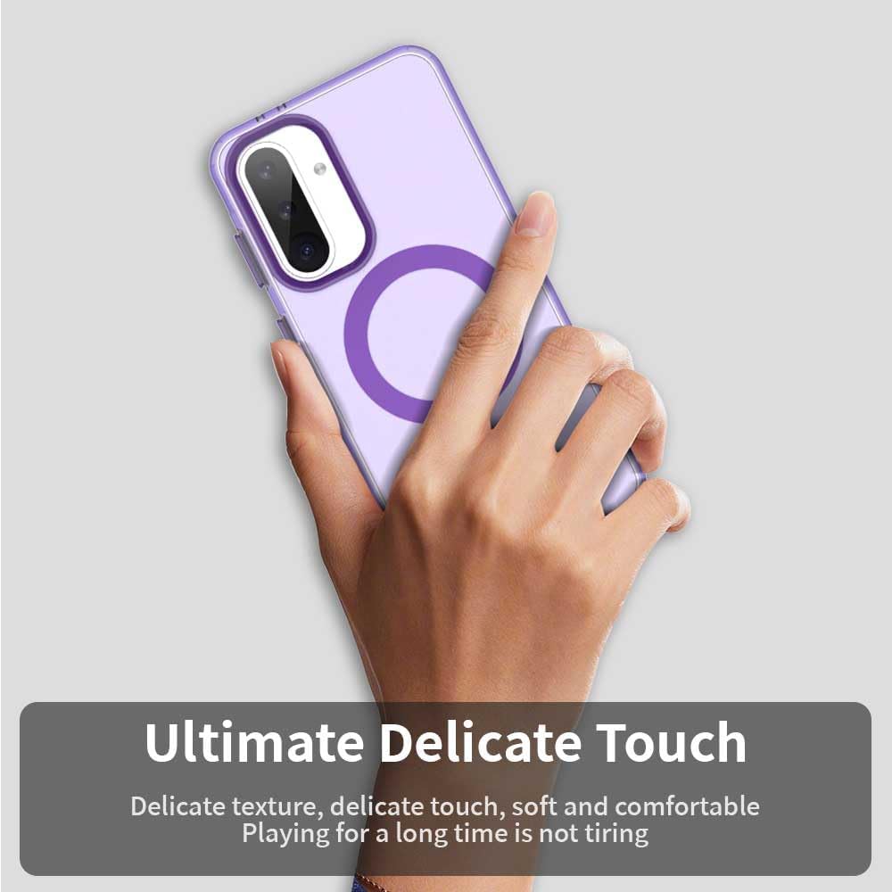 iTape TPU magnetic candy color mobile phone case for Samsung Galaxy A56 5G, supports wireless charging, four-corner airbag protection, military anti-fall mobile phone case Orange