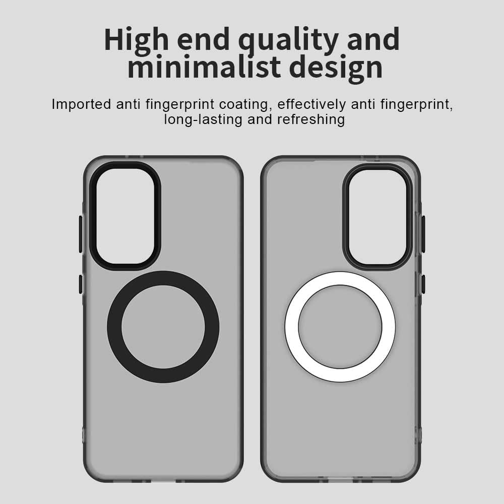 iTape TPU magnetic candy color mobile phone case for Samsung Galaxy A56 5G, supports wireless charging, four-corner airbag protection, military anti-fall mobile phone case Orange