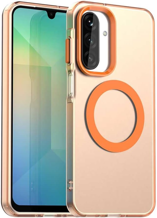 iTape TPU magnetic candy color mobile phone case for Samsung Galaxy A26 5G, supports wireless charging, four-corner airbag protection, military anti-fall mobile phone case Purple
