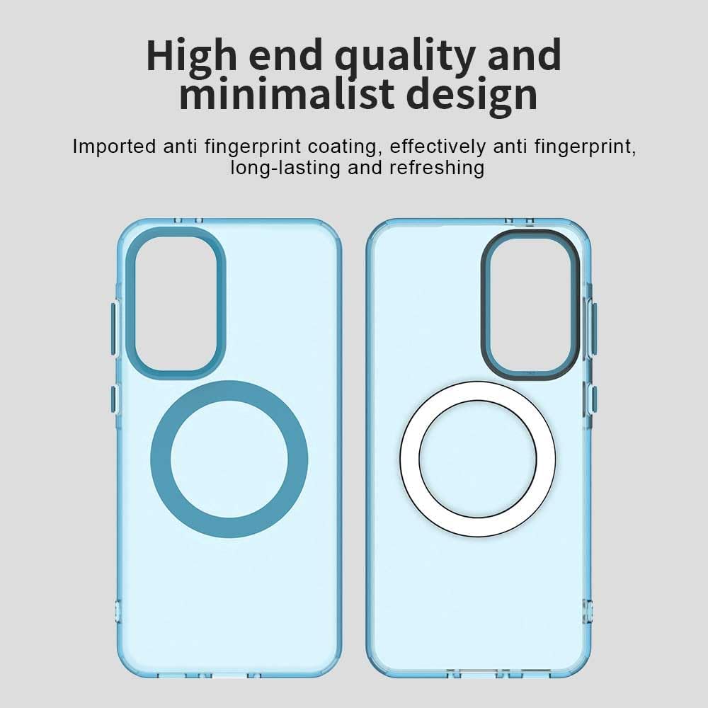 iTape TPU magnetic candy color mobile phone case for Samsung Galaxy A56 5G, supports wireless charging, four-corner airbag protection, military anti-fall mobile phone case Orange