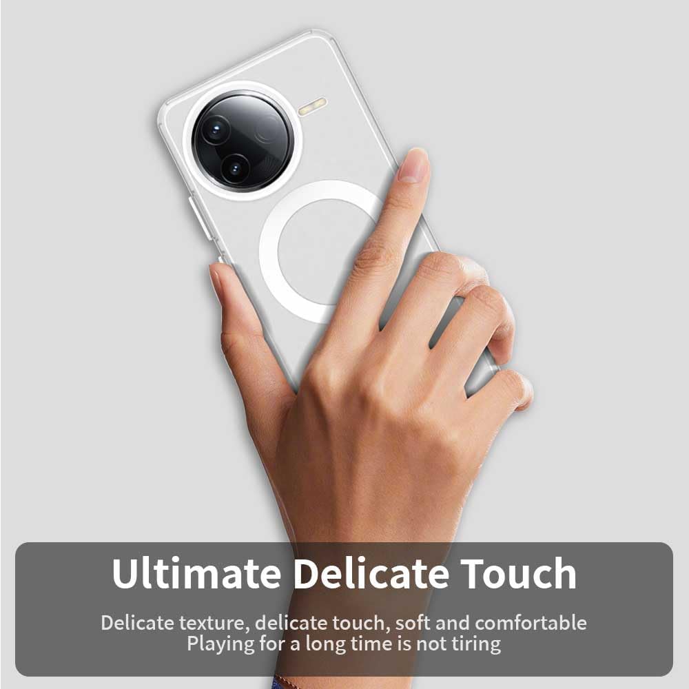 iTape TPU magnetic candy color mobile phone case for Xiaomi Redmi K80, supports wireless charging, four-corner airbag protection, military anti-fall mobile phone case Purple