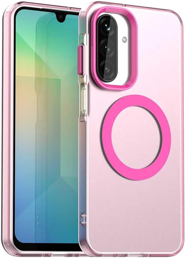 iTape TPU magnetic candy color mobile phone case for Samsung Galaxy A26 5G, supports wireless charging, four-corner airbag protection, military anti-fall mobile phone case Purple