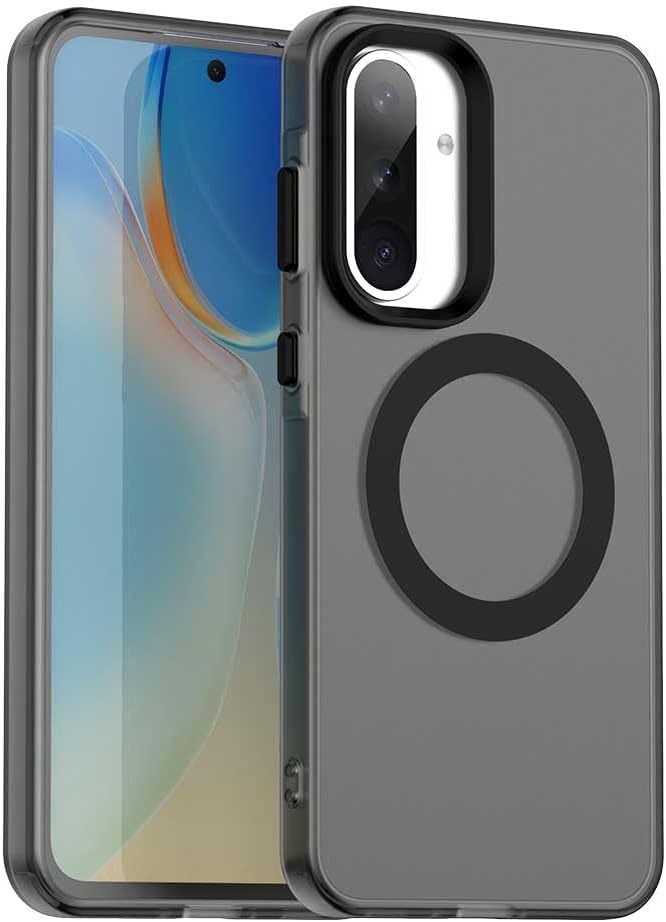 iTape TPU magnetic candy color mobile phone case for Samsung Galaxy A56 5G, supports wireless charging, four-corner airbag protection, military anti-fall mobile phone case Orange