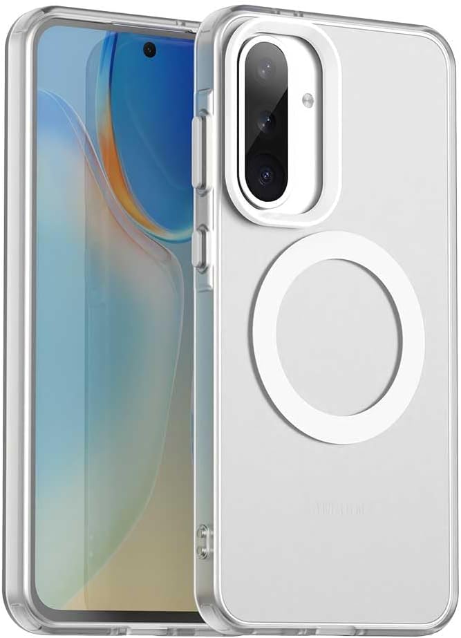 iTape TPU magnetic candy color mobile phone case for Samsung Galaxy A56 5G, supports wireless charging, four-corner airbag protection, military anti-fall mobile phone case Orange