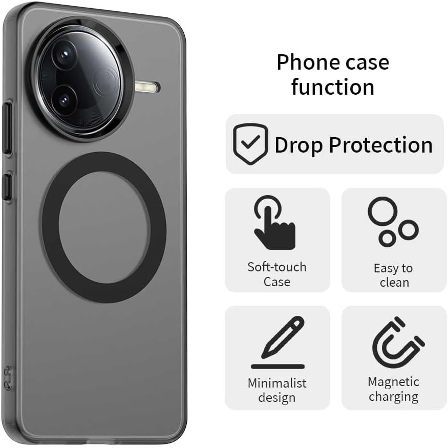 iTape TPU magnetic candy color mobile phone case for Xiaomi Redmi K80, supports wireless charging, four-corner airbag protection, military anti-fall mobile phone case Purple