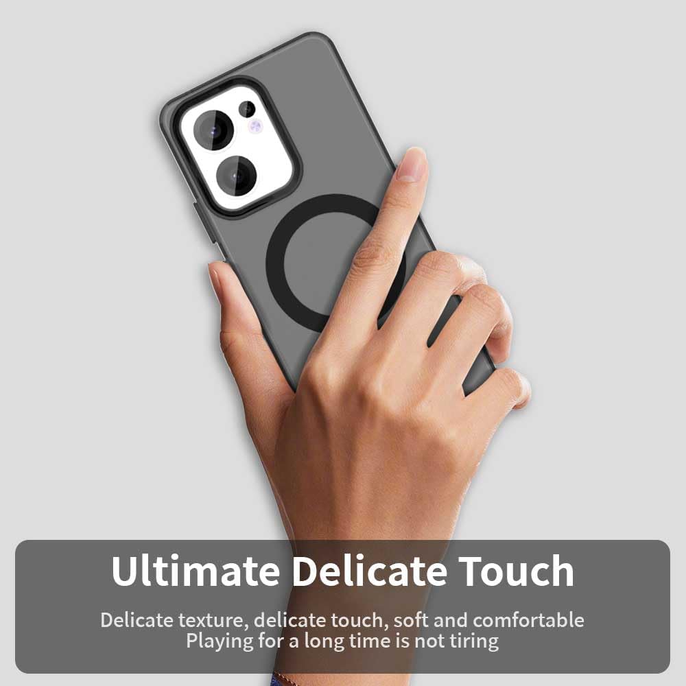 iTape TPU magnetic candy color mobile phone case for OPPO Reno 13F 5G, supports wireless charging, four-corner airbag protection, military anti-fall mobile phone case Red