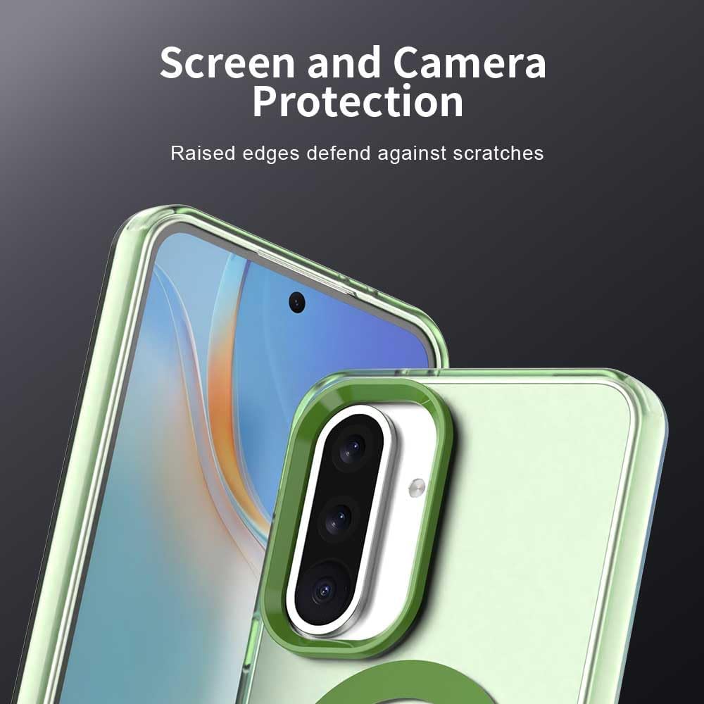 iTape TPU magnetic candy color mobile phone case for Samsung Galaxy A56 5G, supports wireless charging, four-corner airbag protection, military anti-fall mobile phone case Orange