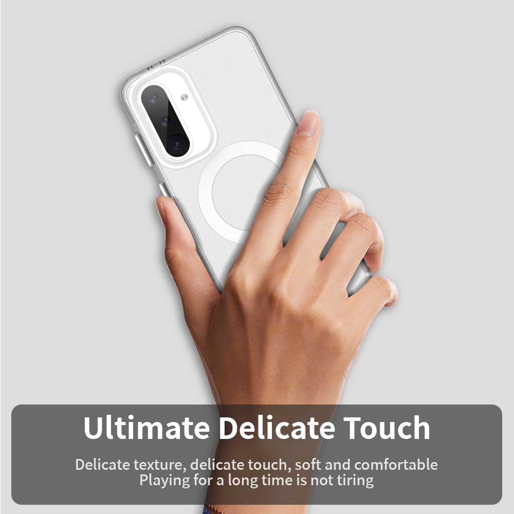 iTape TPU magnetic candy color mobile phone case for Samsung Galaxy A56 5G, supports wireless charging, four-corner airbag protection, military anti-fall mobile phone case Orange