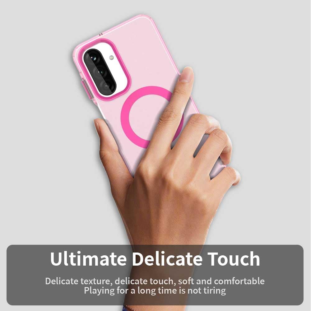 iTape TPU magnetic candy color mobile phone case for Samsung Galaxy A26 5G, supports wireless charging, four-corner airbag protection, military anti-fall mobile phone case Purple
