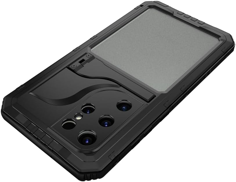 iTape Case for Samsung Galaxy S23 Ultra, 360° Waterproof IP68 Shockproof Hard Shell Metal Military Heavy Duty Rugged Protective Case for Samsung Galaxy S23 Ultra Magnetic Wireless Charging Red