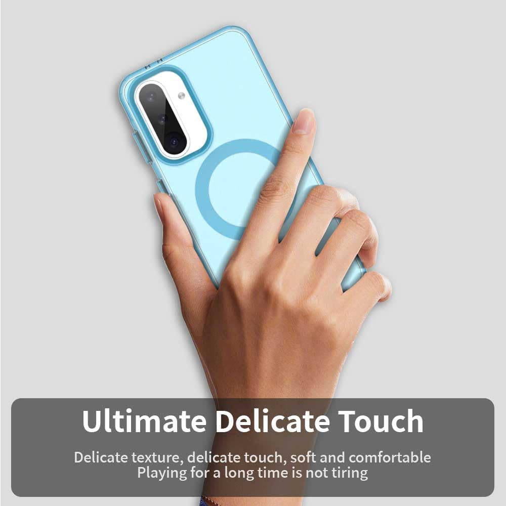 iTape TPU magnetic candy color mobile phone case for Samsung Galaxy A56 5G, supports wireless charging, four-corner airbag protection, military anti-fall mobile phone case Orange