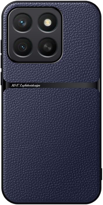 iTape Leather phone case suitable for Honor X8c, soft touch, shockproof, dustproof, anti-slip phone case magnetic car mount Wireless charging navy