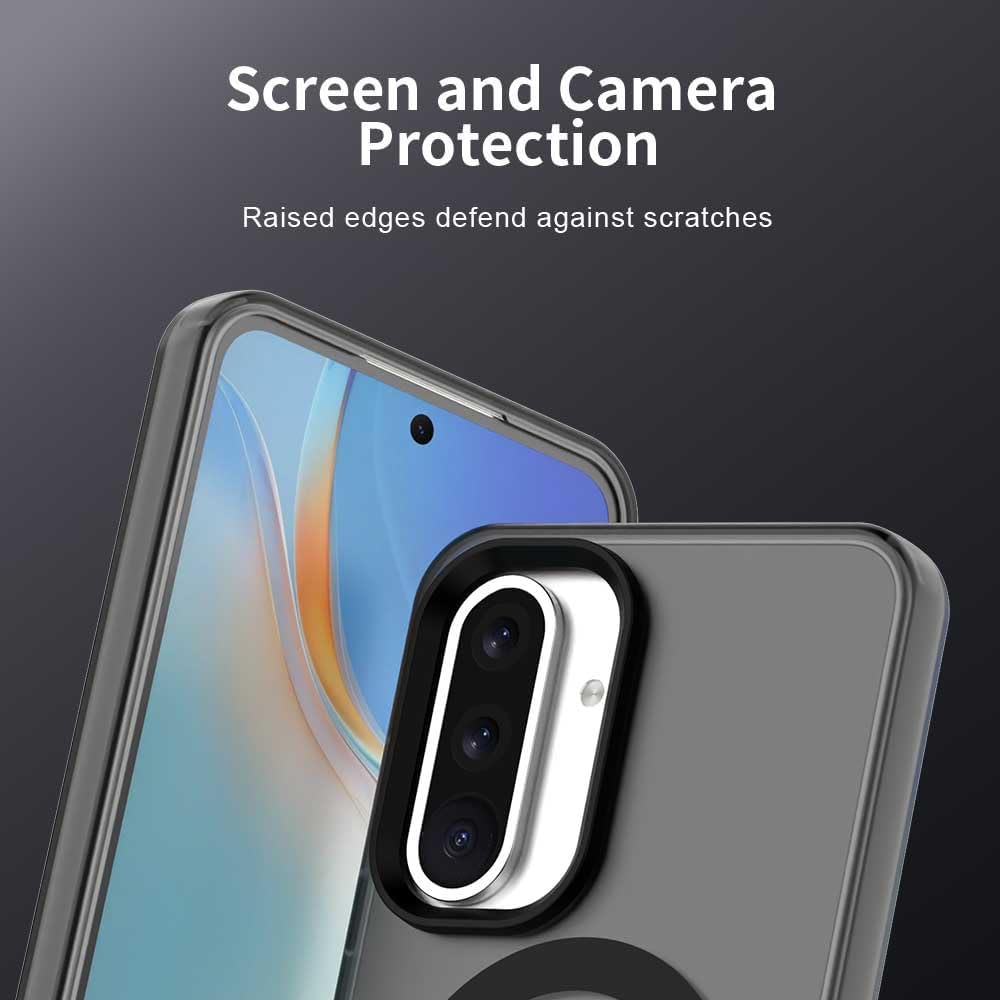 iTape TPU magnetic candy color mobile phone case for Samsung Galaxy A56 5G, supports wireless charging, four-corner airbag protection, military anti-fall mobile phone case Orange
