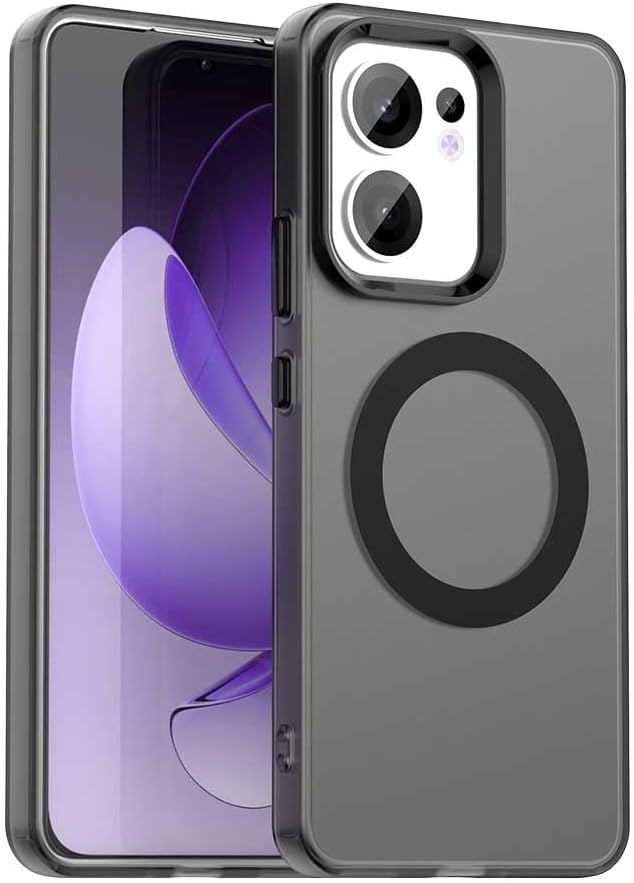 iTape TPU magnetic candy color mobile phone case for OPPO Reno 13F 5G, supports wireless charging, four-corner airbag protection, military anti-fall mobile phone case Red