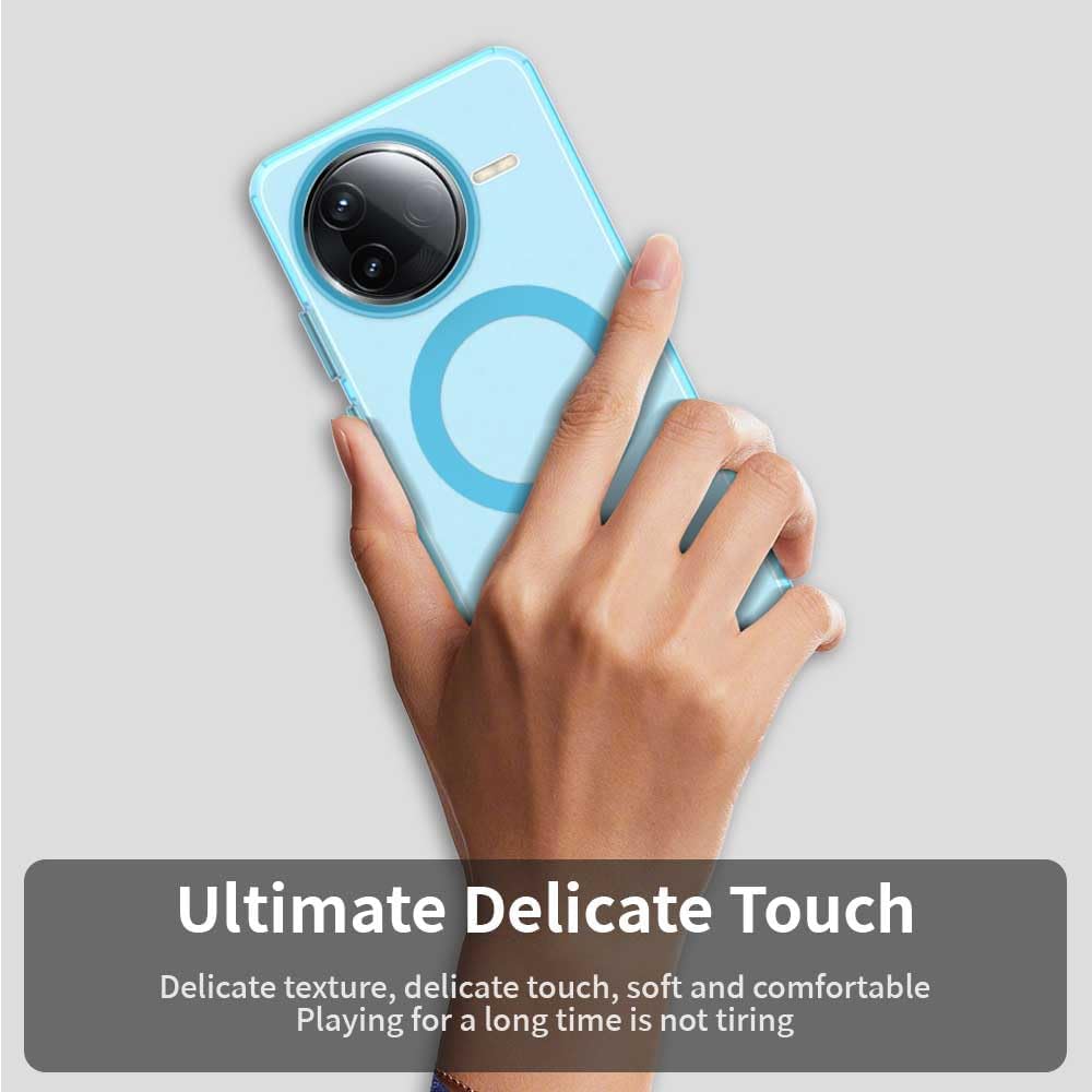 iTape TPU magnetic candy color mobile phone case for Xiaomi Redmi K80, supports wireless charging, four-corner airbag protection, military anti-fall mobile phone case Purple
