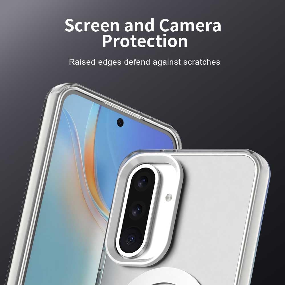 iTape TPU magnetic candy color mobile phone case for Samsung Galaxy A56 5G, supports wireless charging, four-corner airbag protection, military anti-fall mobile phone case Orange