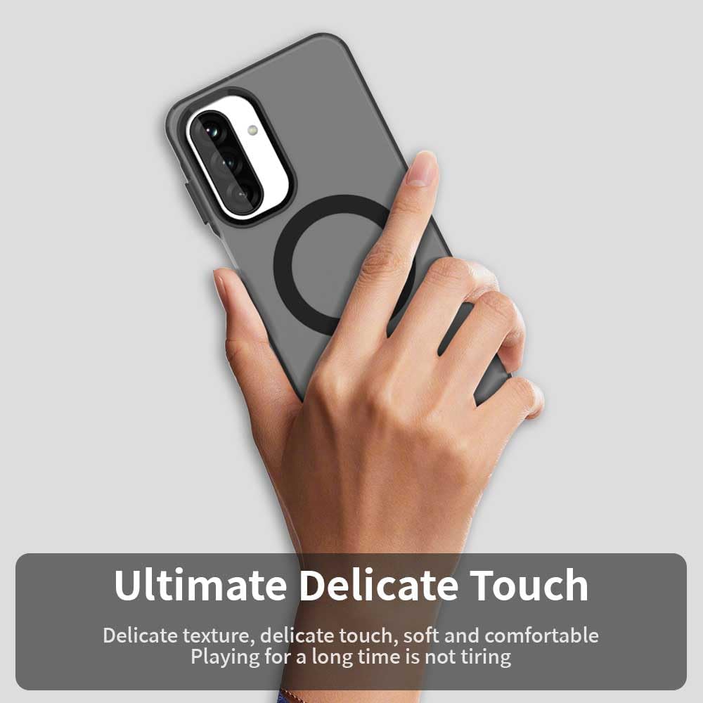 iTape TPU magnetic candy color mobile phone case for Samsung Galaxy A26 5G, supports wireless charging, four-corner airbag protection, military anti-fall mobile phone case Purple
