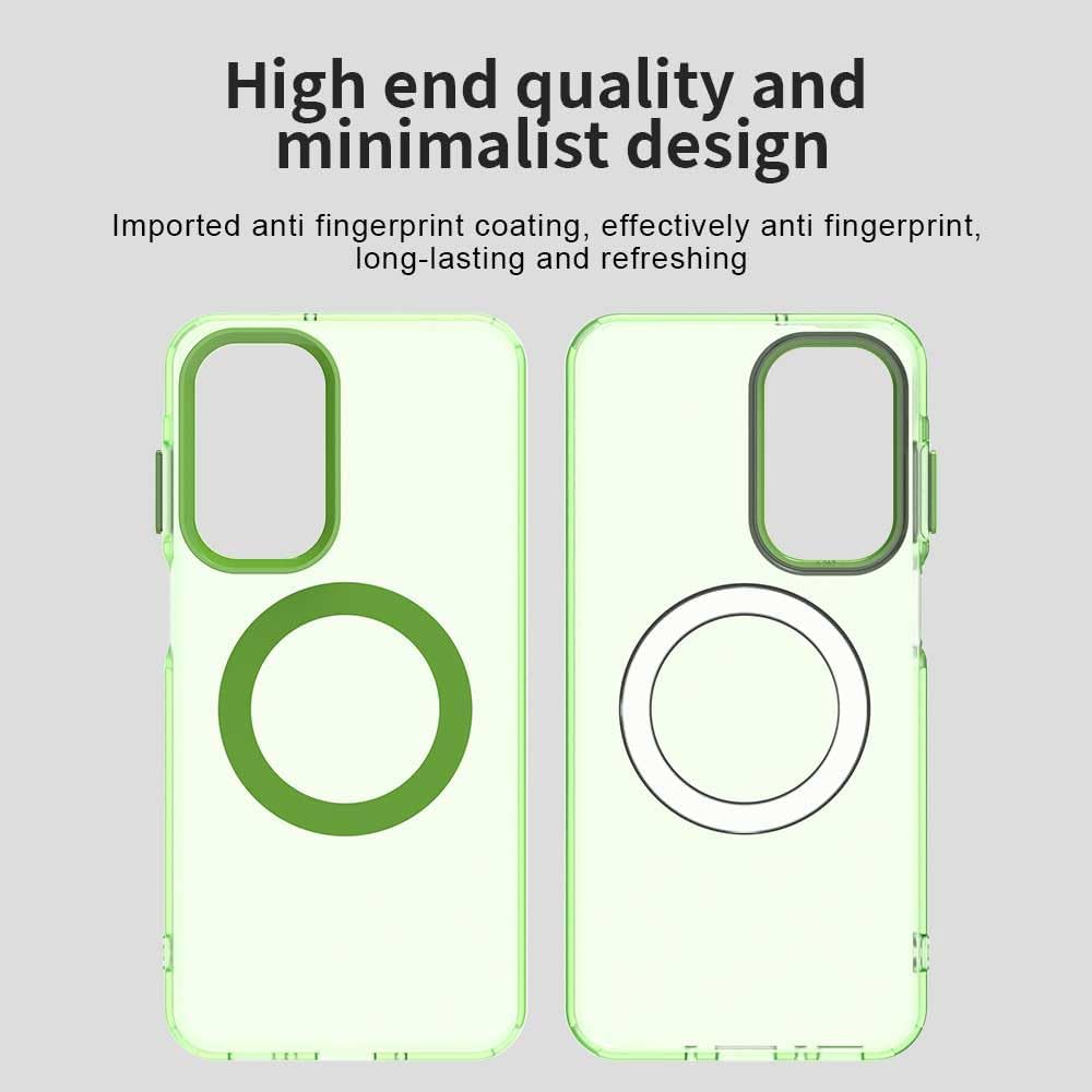 iTape TPU magnetic candy color mobile phone case for Samsung Galaxy A26 5G, supports wireless charging, four-corner airbag protection, military anti-fall mobile phone case Purple