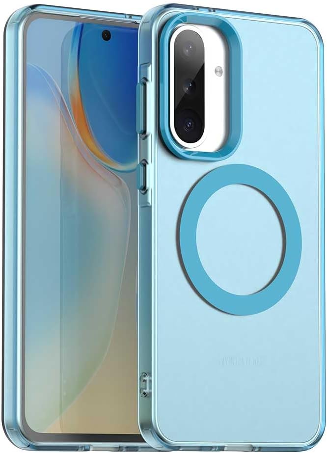 iTape TPU magnetic candy color mobile phone case for Samsung Galaxy A56 5G, supports wireless charging, four-corner airbag protection, military anti-fall mobile phone case Orange