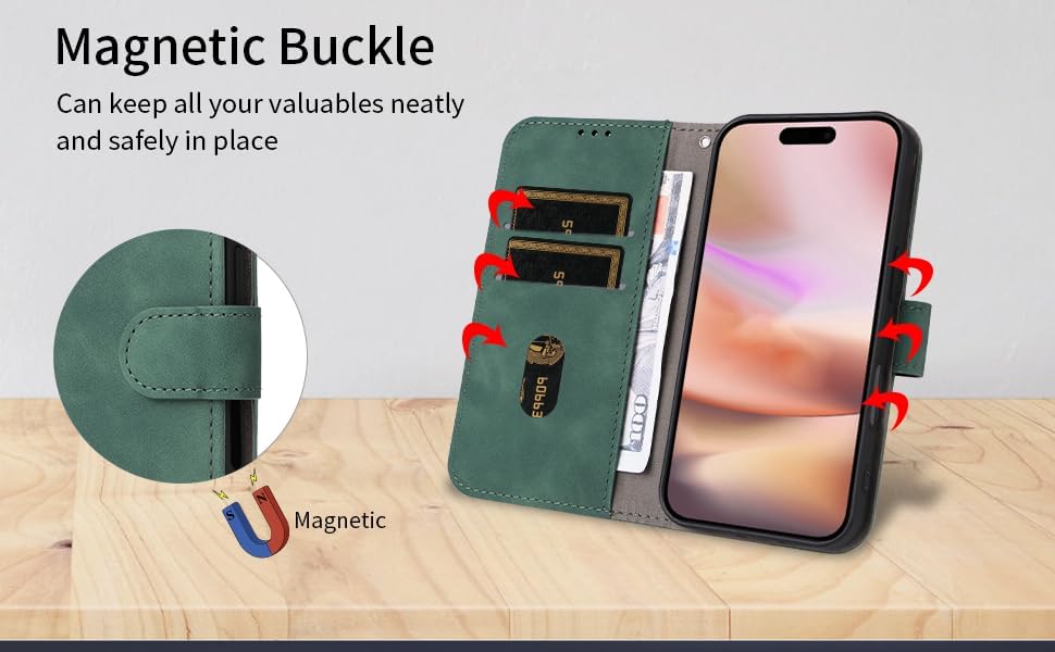 iTape Mobile phone case compatible with Samsung Galaxy S25 Edge. Soft touch flip holder credit card slot wallet phone case, shockproof and drop-proof Black