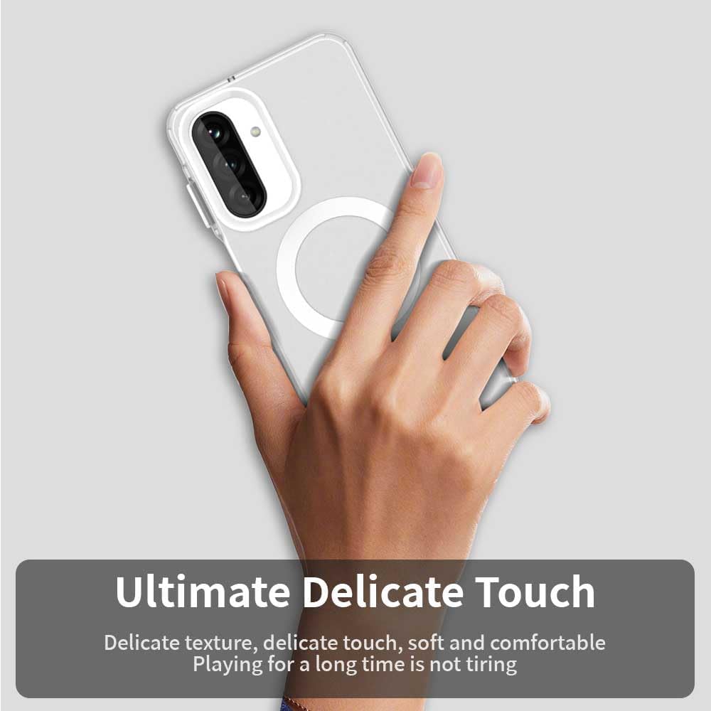 iTape TPU magnetic candy color mobile phone case for Samsung Galaxy A26 5G, supports wireless charging, four-corner airbag protection, military anti-fall mobile phone case Purple