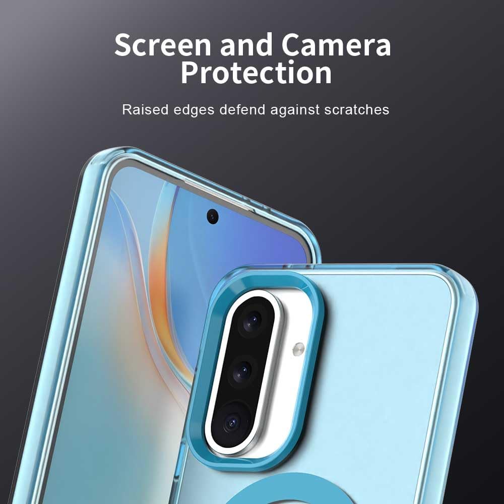 iTape TPU magnetic candy color mobile phone case for Samsung Galaxy A56 5G, supports wireless charging, four-corner airbag protection, military anti-fall mobile phone case Orange