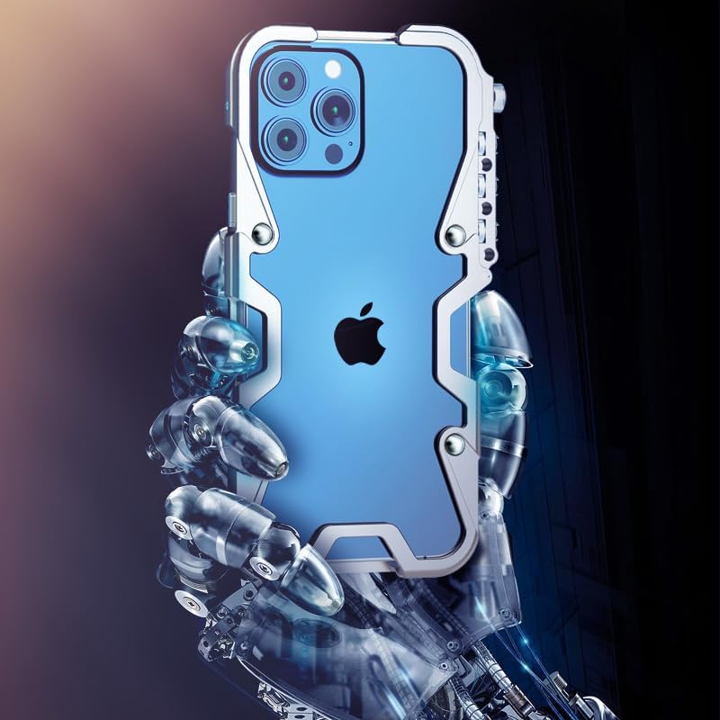 iTape Robotic arm metal phone case for Xiaomi 14T, steampunk gothic style phone case, mechanical enthusiasts Black