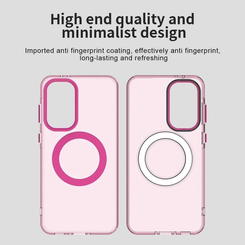 iTape TPU magnetic candy color mobile phone case for Samsung Galaxy A56 5G, supports wireless charging, four-corner airbag protection, military anti-fall mobile phone case Orange